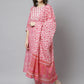 Janasya Women's Pink Cotton Floral Print Kurta With Pant And Dupatta | Swadesiicart