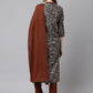 Janasya Women's Teal Blue Cotton Floral Print Kurta With Pant And Dupatta | Swadesiicart