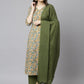 Janasya Women's Peach Cotton Floral Print Kurta With Palazzo And Dupatta | Swadesiicart
