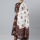 Janasya Women's Black Cotton Botanical Print Kurta With Pant And Dupatta | Swadesiicart