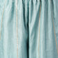 Janasya Women's Sea Green Poly Silk Embroidered Kurta With Sharara And Dupatta | Swadesiicart