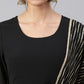 Janasya Women's Black Georgette Solid Kurta With Dupatta | Swadesiicart
