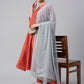Janasya Women's Rust Dola Silk Solid Kurta With Pant And Dupatta | Swadesiicart
