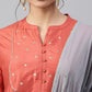 Janasya Women's Rust Dola Silk Solid Kurta With Pant And Dupatta | Swadesiicart