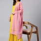 Janasya Women's Yellow Chanderi Silk Woven Kurta With Palazzo And Dupatta | Swadesiicart