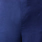 Janasya Women's Dark Blue Chanderi Silk Woven Kurta With Sharara And Dupatta | Swadesiicart