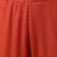 Janasya Women's Orange Rayon Striped Kurta With Pant And Dupatta | Swadesiicart