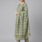 Janasya Women's Sage Green Viscose Blend Embroidered Kurta With Pant And Dupatta | Swadesiicart