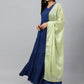 Janasya Women's Dark Blue Rayon Solid Kurta With Dupatta | Swadesiicart