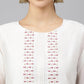 Janasya Women's White Poly Silk Solid Kurta With Pant And Dupatta | Swadesiicart