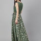 Janasya Women's Olive Green Crepe Solid Lehenga Choli With Pant - Swadesiicart
