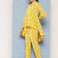 Janasya Women's Mustard Cotton Floral Printed High Low Casual Tunic Set | Swadesiicart