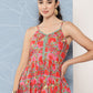 Janasya Women's Multicolor Cotton Floral Printed Peplum Casual Top Set | Swadesiicart