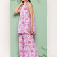 Janasya Women's Lavender Crepe Digital Printed A-line Casual Top Set - Swadesiicart