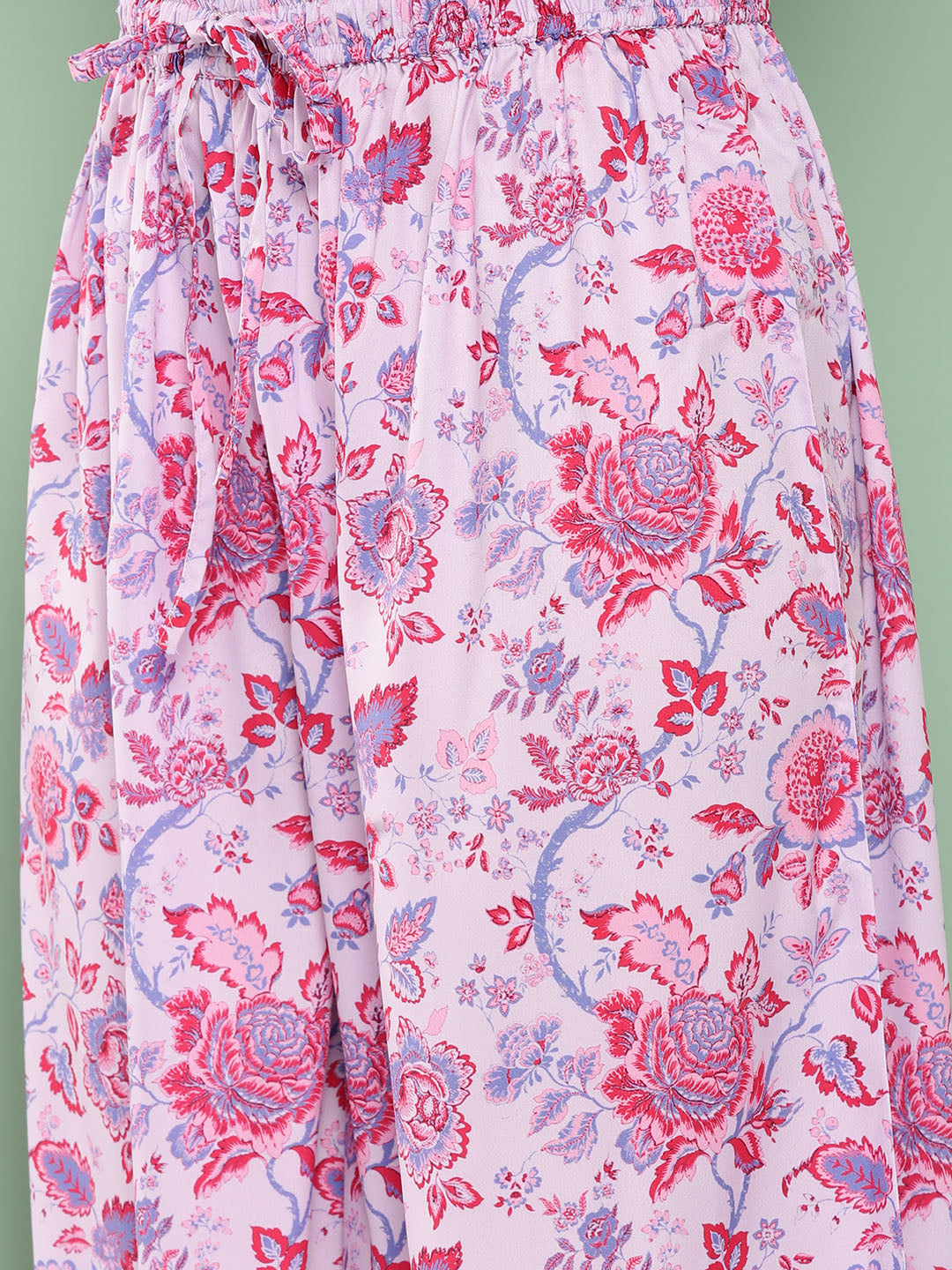 Janasya Women's Lavender Crepe Digital Printed A-line Casual Top Set - Swadesiicart