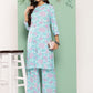 Janasya Women's Sky Blue Crepe Digital Printed Straight Casual Kurta Set - Swadesiicart