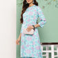 Janasya Women's Sky Blue Crepe Digital Printed Straight Casual Kurta Set - Swadesiicart