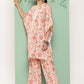 Janasya Women's Peach Crepe Digital Printed Kaftan Casual Kaftan Set | Swadesiicart