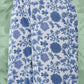Janasya Women's Light Blue Cotton Botanical Printed Flared Party Tunic Set - Swadesiicart