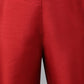 Janasya Women's Red Crepe Silk Solid Crop Top Festive Top Set - Swadesiicart