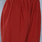 Janasya Women's Brick Red Crepe Foil Printed A-line Festive Tunic Set | Swadesiicart