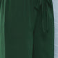 Janasya Women's Bottle Green Crepe Foil Printed A-line Festive Short Kurta Set | Swadesiicart