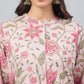 Janasya Women's Mauve Cotton Floral Printed Straight Festive Kurta Set | Swadesiicart