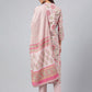 Janasya Women's Mauve Cotton Floral Printed Straight Festive Kurta Set | Swadesiicart