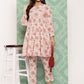 Janasya Women's White Cotton Botanical Printed Tiered Casual Kurta Set | Swadesiicart