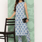 Janasya Women's Grey Crepe Digital Printed Straight Casual Kurta Set | Swadesiicart