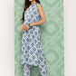 Janasya Women's Grey Crepe Digital Printed Straight Casual Kurta Set | Swadesiicart