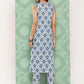 Janasya Women's Grey Crepe Digital Printed Straight Casual Kurta Set | Swadesiicart