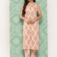 Janasya Women's Light Peach Crepe Digital Printed Straight Casual Kurta Set - Swadesiicart