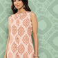 Janasya Women's Light Peach Crepe Digital Printed Straight Casual Kurta Set - Swadesiicart