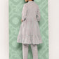 Janasya Women's Sky Blue Cotton Ethnic Motifs Gathered Casual Kurta Set | Swadesiicart