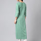 Janasya Women's Green Rayon Yoke Embroidered Straight Casual Kurta Set | Swadesiicart