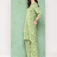 Janasya Women's Green Moss Digital Floral Printed Straight Casual Kurta Set | Swadesiicart