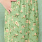 Janasya Women's Green Moss Digital Floral Printed Straight Casual Kurta Set | Swadesiicart