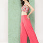 Janasya Women's Multicolor Moss Digital Floral Printed Crop Top Festive Crop Top Set - Swadesiicart