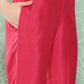 Janasya Women's Pink Crepe Silk Solid Straight Festive Kurta Set | Swadesiicart