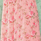 Janasya Women's Peach Georgette Digital Floral Printed Peplum Festive Top Set | Swadesiicart