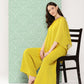 Janasya Women's Yellow Crepe Solid Crop Top Festive Top Set | Swadesiicart