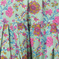 Janasya Women's Sage Green Cotton Floral Printed Flared Casual Short Kurta Set | Swadesiicart