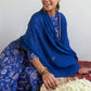 Janasya Dark Teal Blue Georgette Digital Floral Printed Set | Swadesiicart