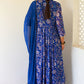 Janasya Dark Teal Blue Georgette Digital Floral Printed Set | Swadesiicart