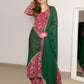 Janasya Pink Georgette Digital Floral Printed Set | Swadesiicart