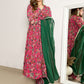 Janasya Pink Georgette Digital Floral Printed Set | Swadesiicart