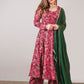 Janasya Pink Georgette Digital Floral Printed Set | Swadesiicart