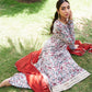Janasya Beige Georgette Digital Floral Printed Set | Swadesiicart