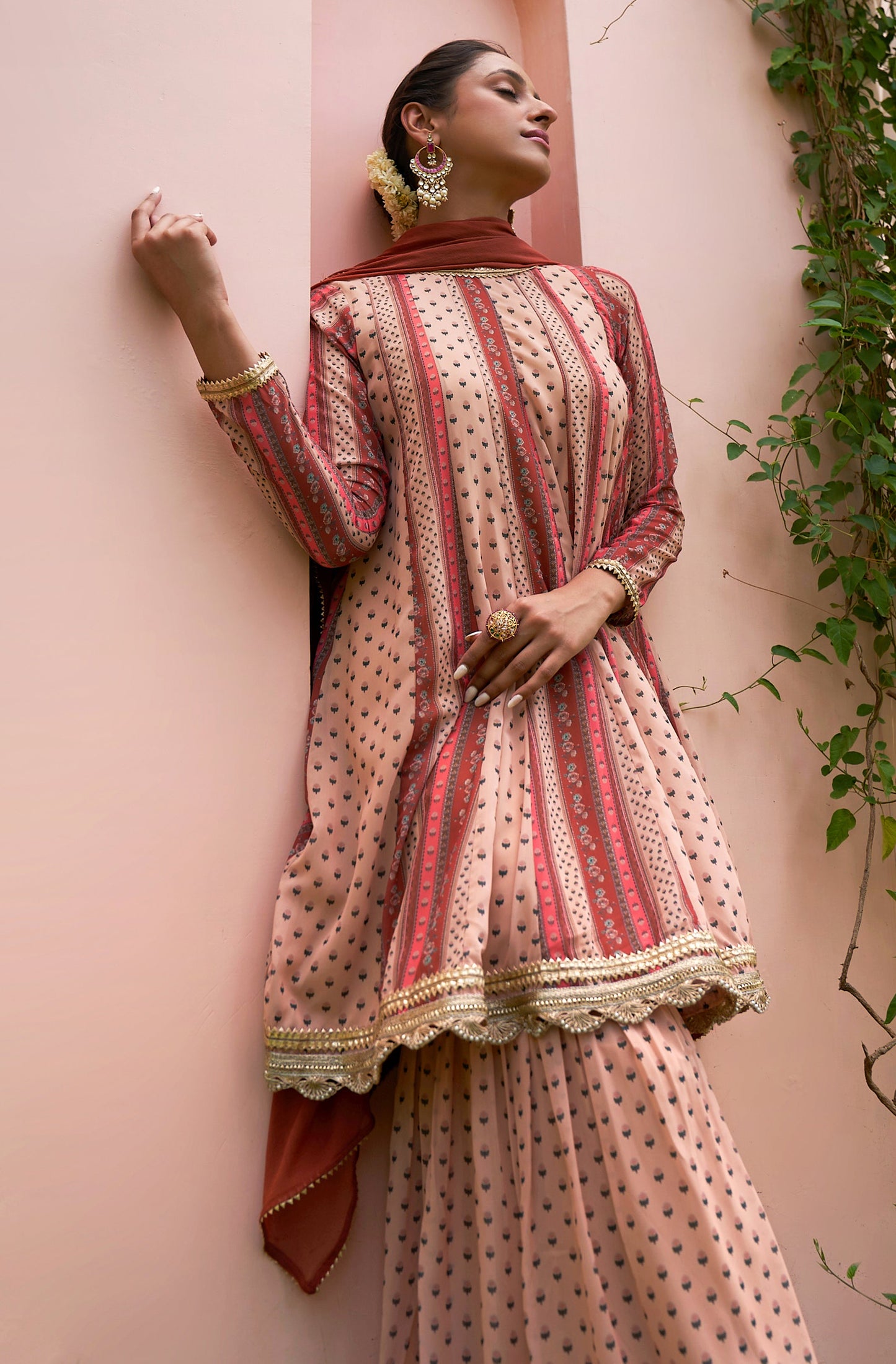 Janasya Multicolor Georgette Digital Floral Printed Set | Swadesiicart